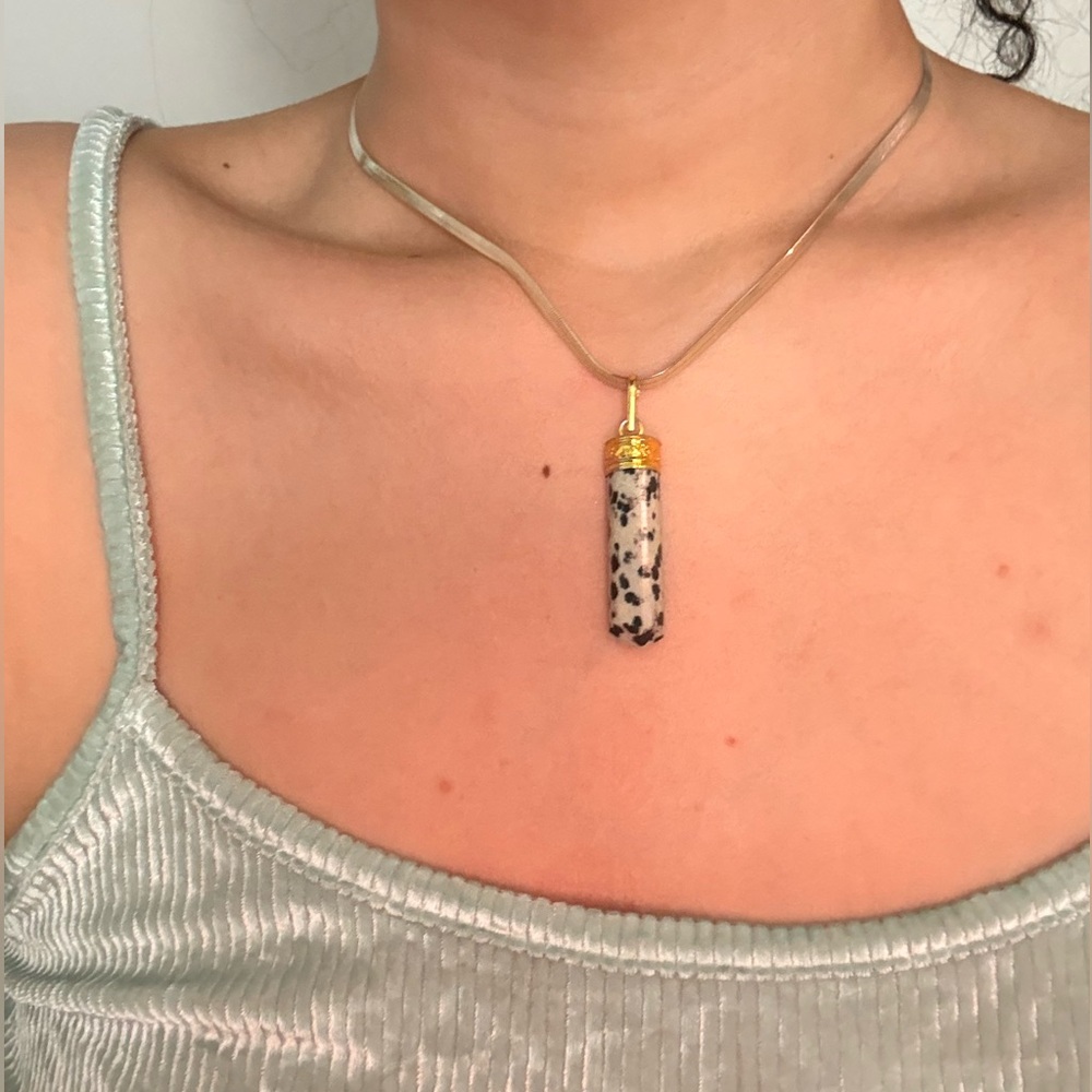 Dalmatian Jasper Pendant – Healing Crystal Necklace Charm - Picture 4 of 4
